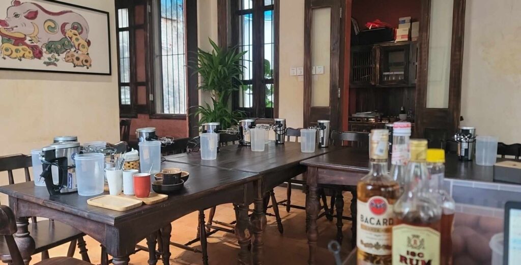 a group of glass bottles on a table