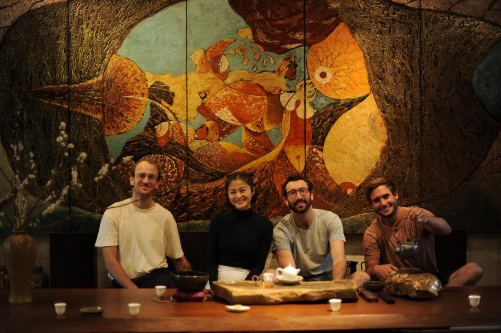 a group of people posing for a photo