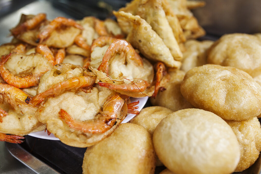 a close up of food