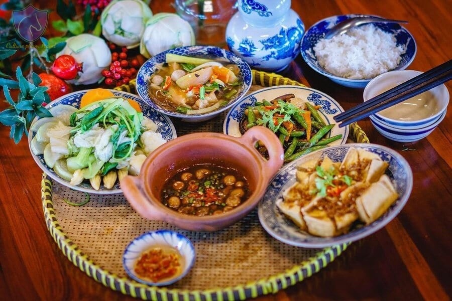 a bowl of food on a table
