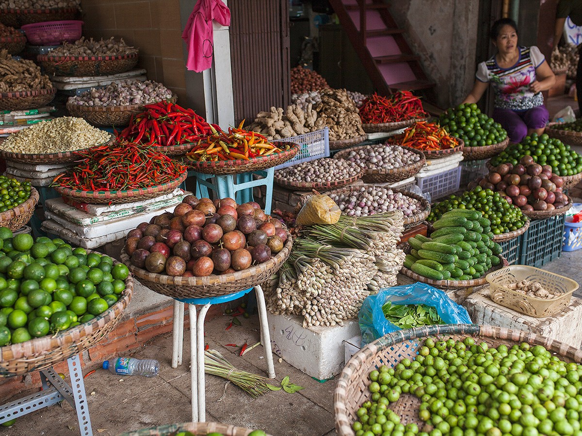 a close up of many different vegetables on display