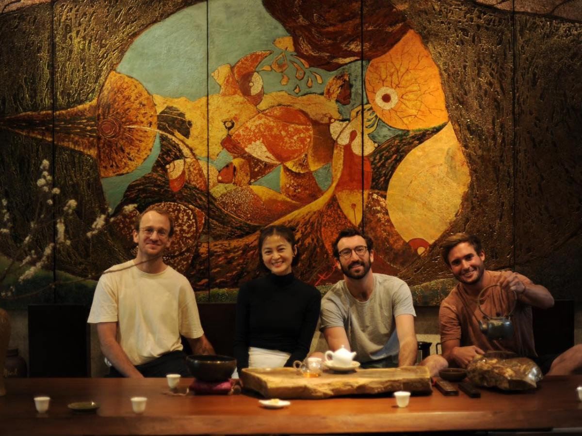 a group of people posing for a photo