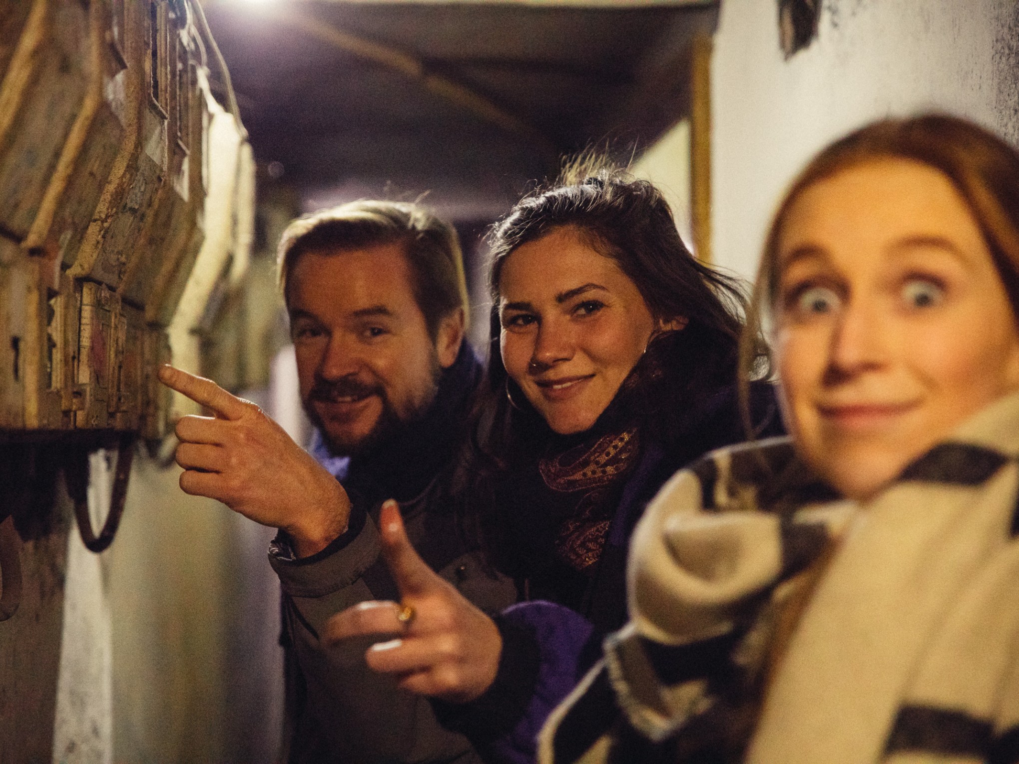 a man and a woman taking a selfie