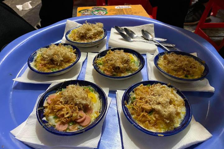 a bowl of food on a table