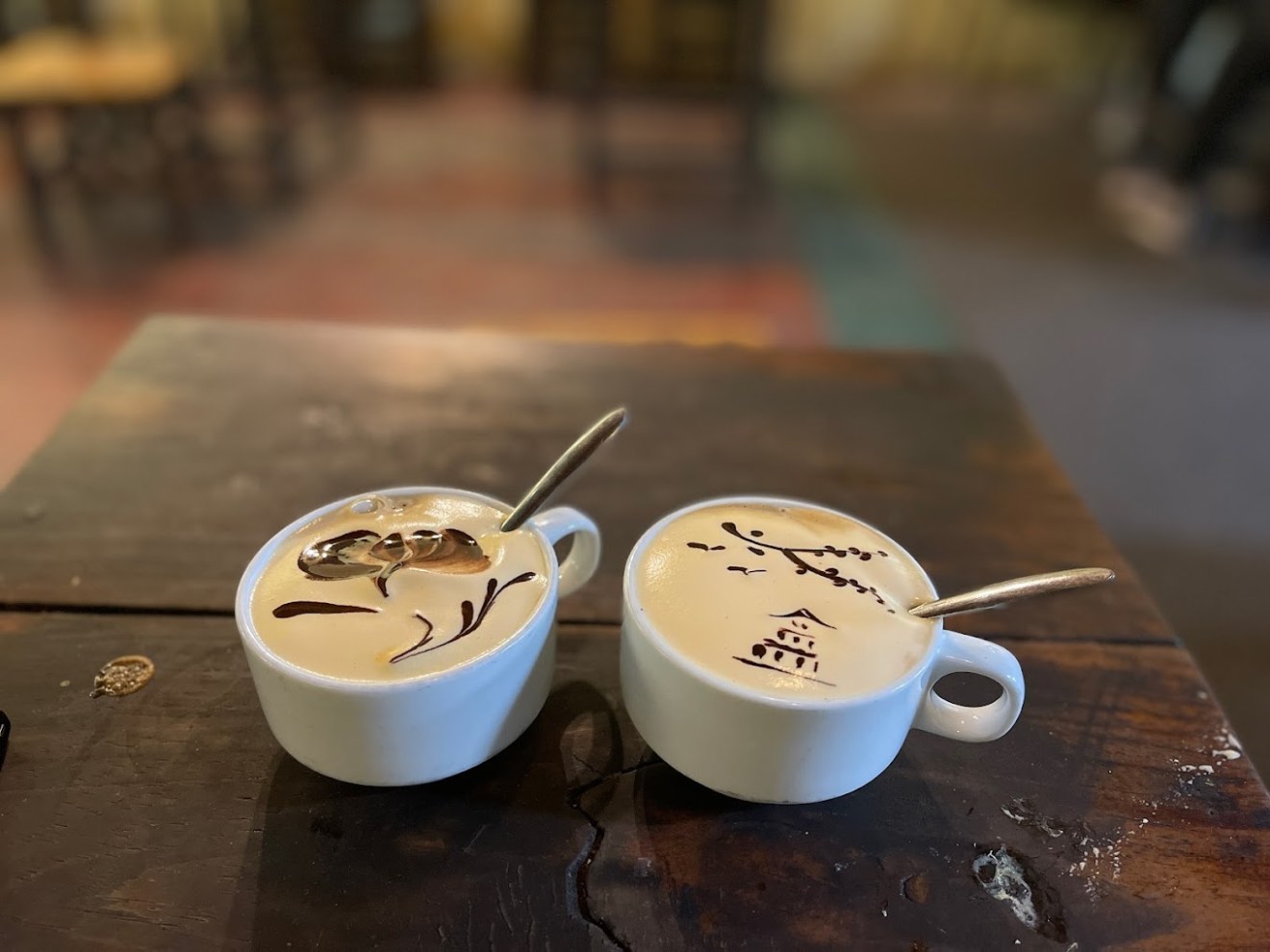 a cup of coffee on a table