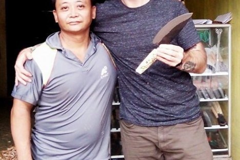 Ai Qing et al. posing for the camera