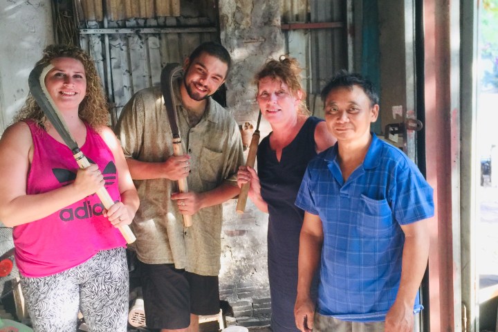 a group of people posing for a picture