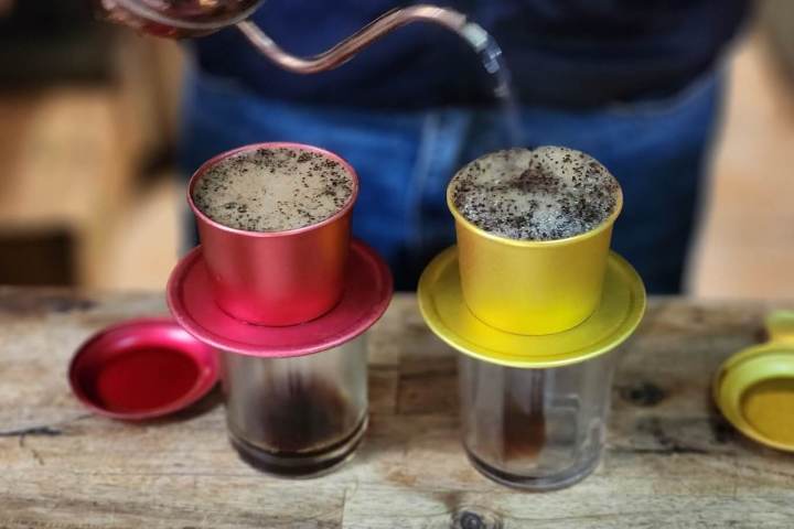 a cup of coffee on a table